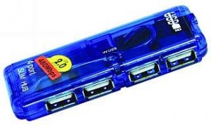 USB-Hub  Fast-Connect , 4-Ports, USB 2.0, passiv
