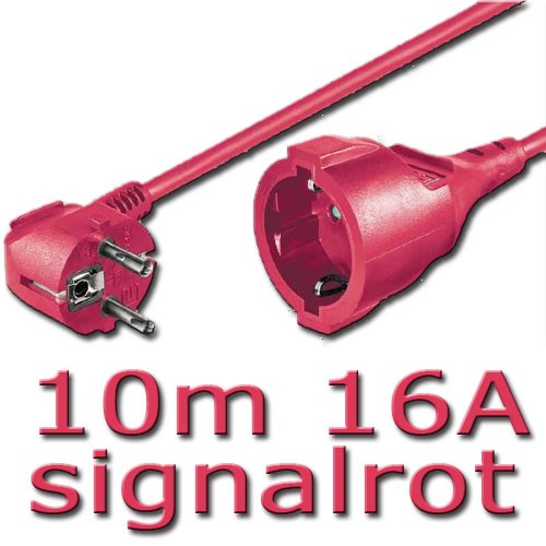 VERLANGERRUNGSKABEL-10m-ROT-16A-fuer-RASENMAHER-etc-NEU