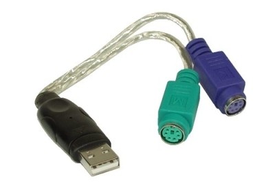 USB -> PS/2 Converter, InLine&reg;, USB Stecker an 2x PS/2 Buchse f&uuml;r Maus und Tastatur